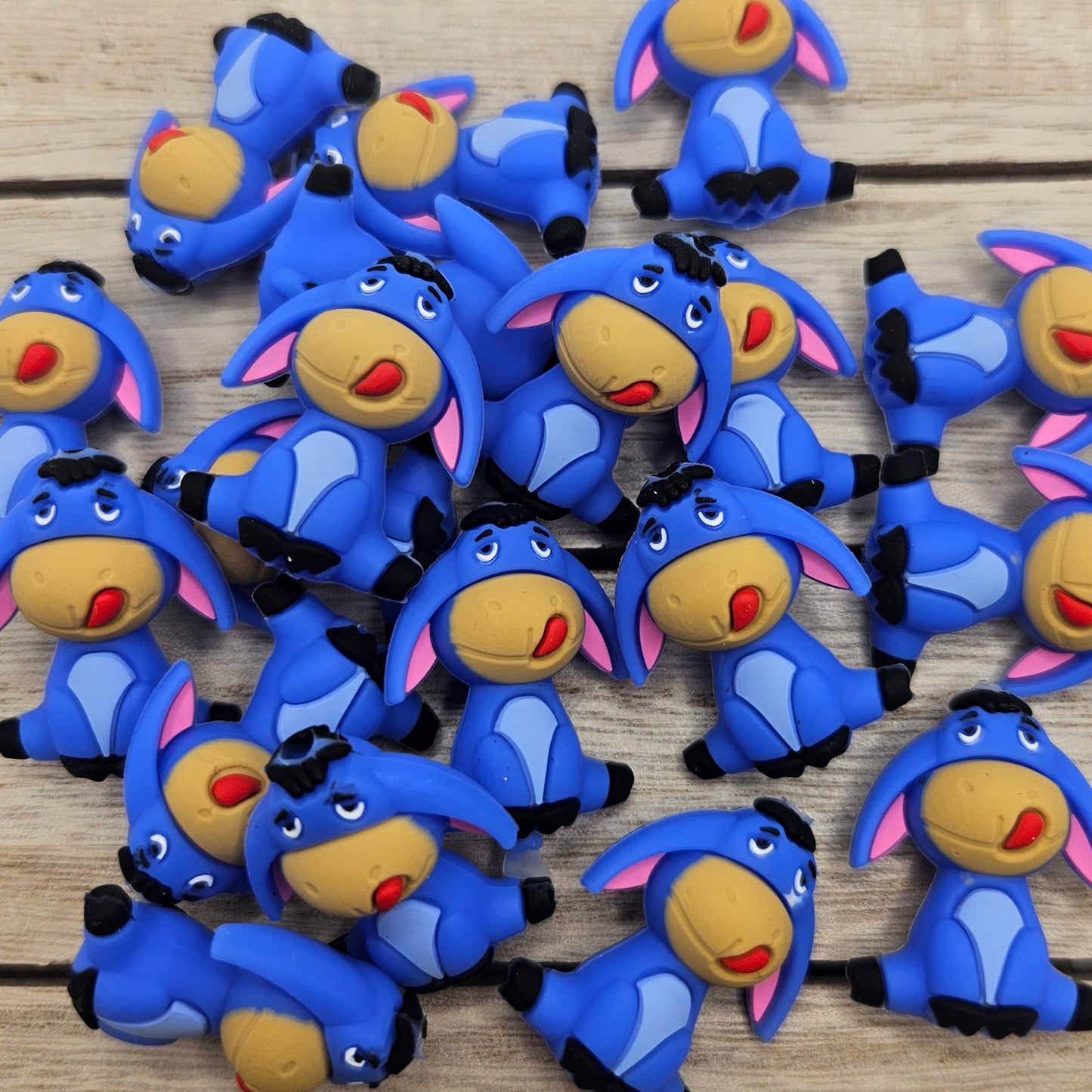 Silicone Focal Beads: 3D Donkey | Cartoon Beads | DIY Craft Beads | Beads for wristlets, pens, keychains