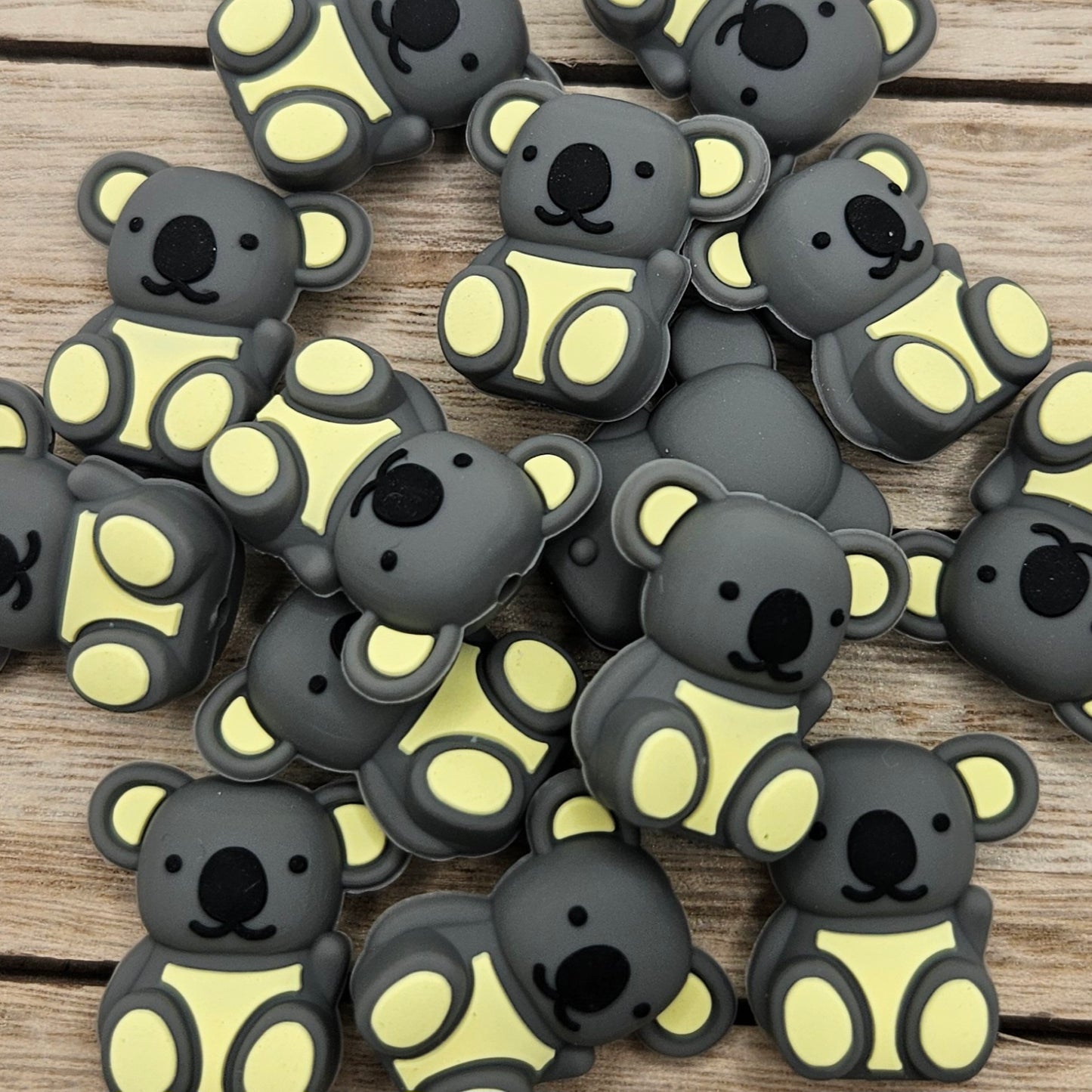 Silicone Focal Beads: 3D Koala | Cartoon Beads | DIY Craft Beads | Beads for wristlets, pens, keychains