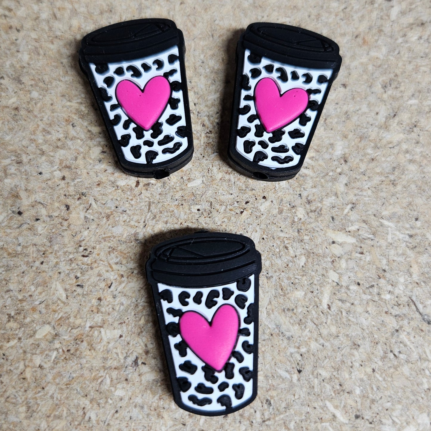 Silicone Focal Beads: Heart Cup| Cartoon Beads | DIY Craft Beads | Beads for wristlets, pens, keychains