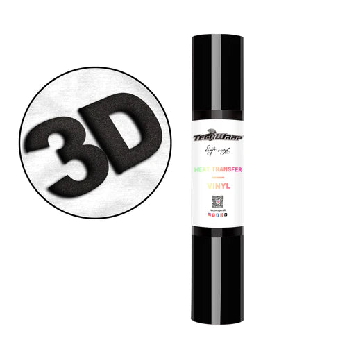 Teckwrap 3D Puff Heat Transfer Vinyl - Black - Cutey K Blanks