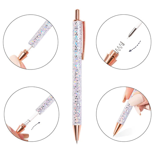 Teckwrap Glitter Sparkle Weeding Pen - White - Cutey K Blanks