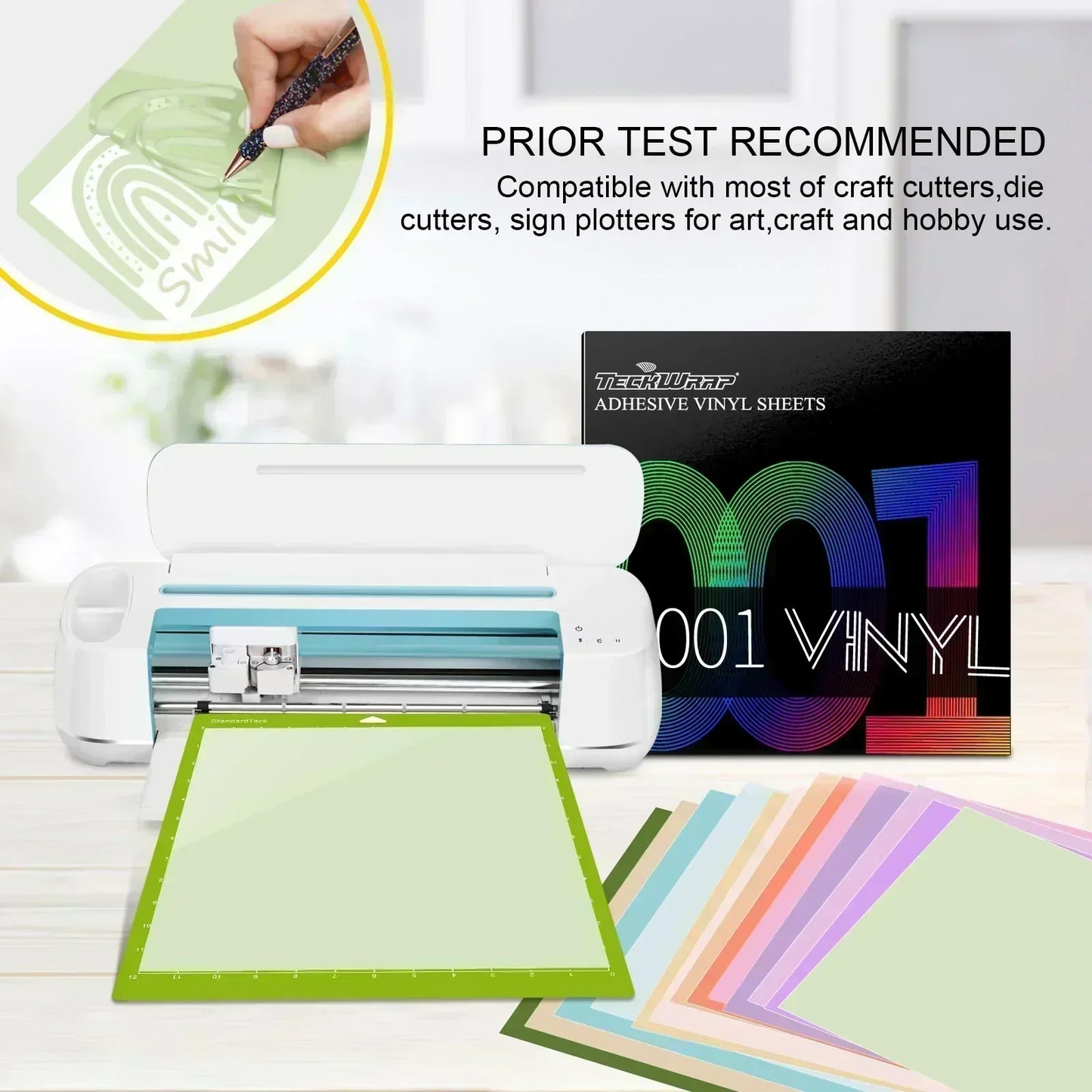 Teckwrap 001 Adhesive Craft Vinyl Gloss - Ink Black - Cutey K Blanks