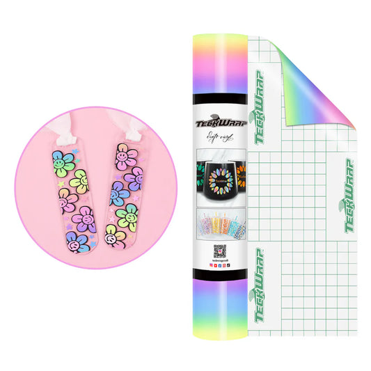 Teckwrap Candy Colour Adhesive Vinyl - Rainbow Stripes
