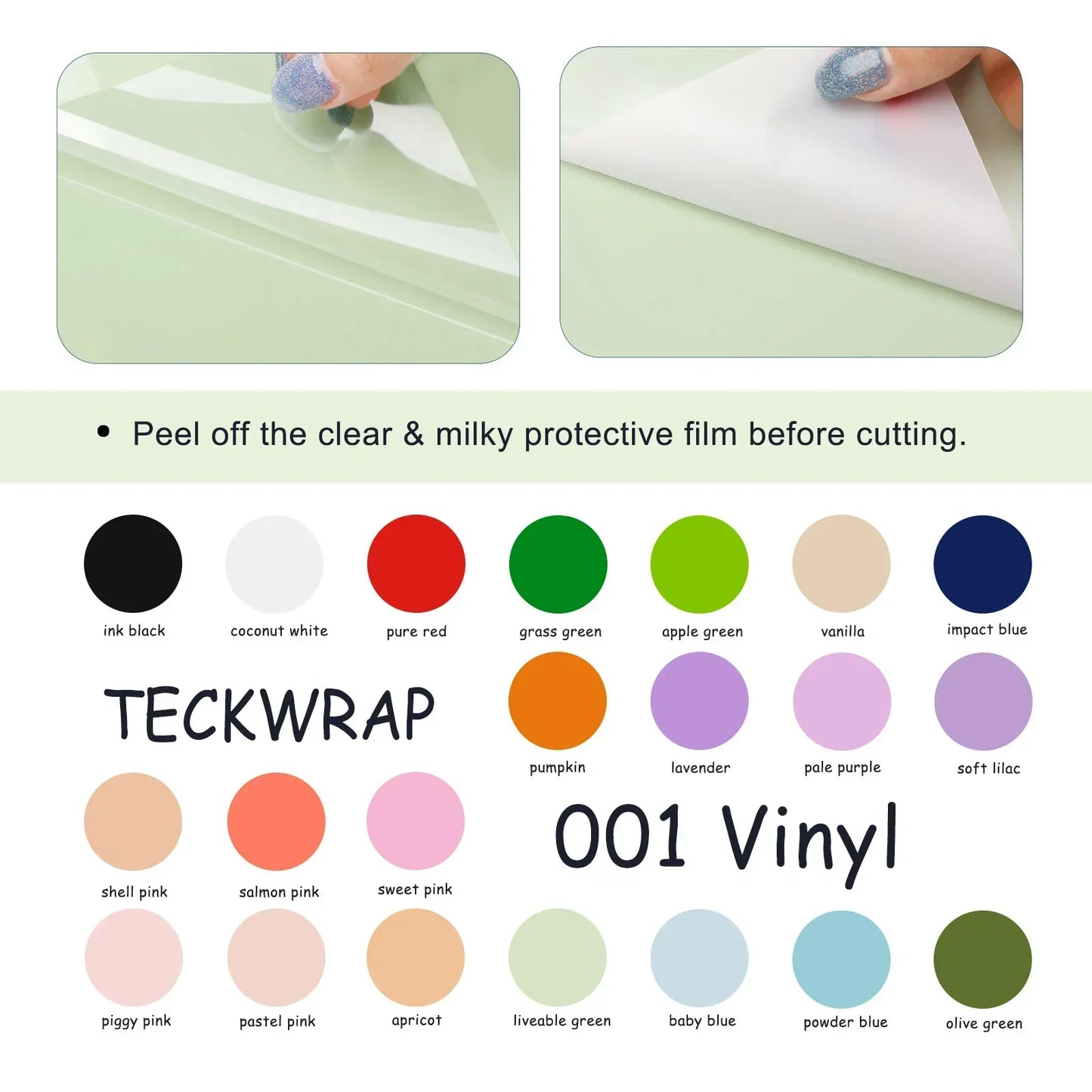 Teckwrap 001 Adhesive Craft Vinyl Matte - Ink Black - Cutey K Blanks