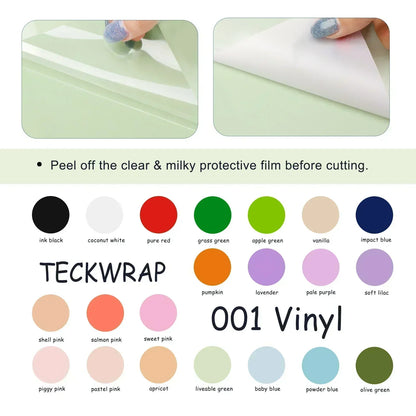 Teckwrap 001 Adhesive Craft Vinyl Matte - Piggy Pink - Cutey K Blanks