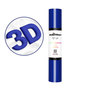 Teckwrap 3D Puff Heat Transfer Vinyl - Blue - Cutey K Blanks