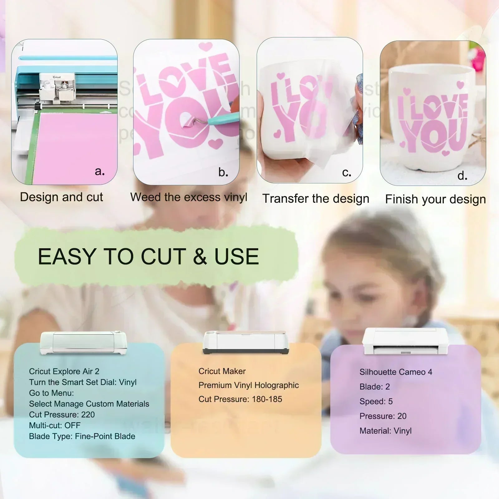 Teckwrap 001 Adhesive Craft Vinyl Matte - Soft Lilac - Cutey K Blanks