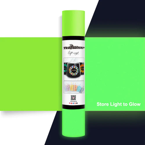 Teckwrap Glow In The Dark Adhesive Vinyl - Lime - Cutey K Blanks