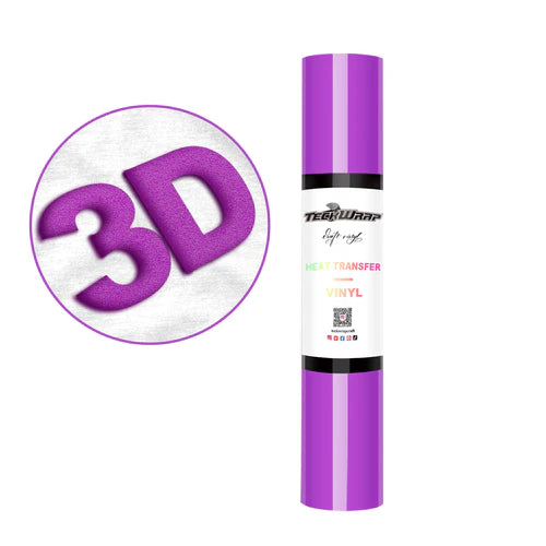 Teckwrap 3D Puff Heat Transfer Vinyl - Purple - Cutey K Blanks
