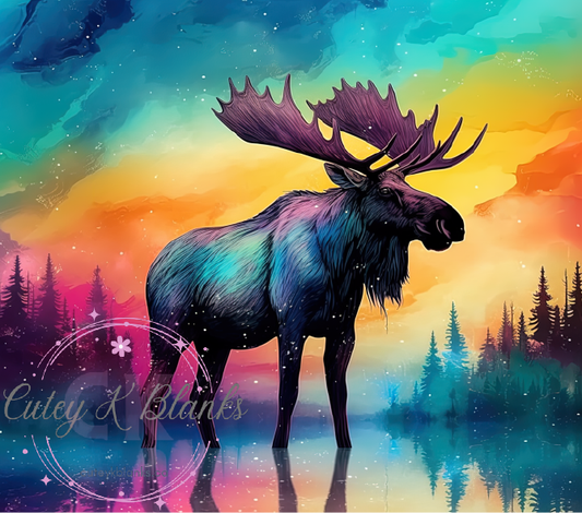 Tumbler Wraps  - Colourful Moose - TW100075 - Cutey K Blanks