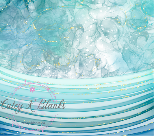 Tumbler Wraps  - Blue Watercolour - TW100094 - Cutey K Blanks