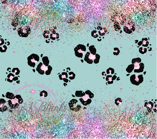 Tumbler Wraps  - Glitter Leopard - TW100098 - Cutey K Blanks