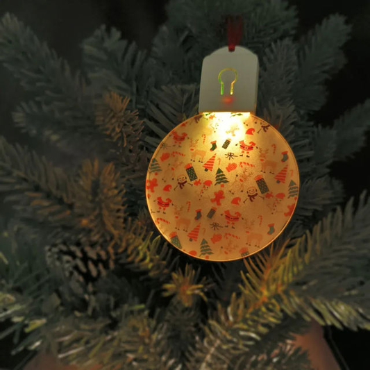 Acrylic LED sublimation Christmas Ornament