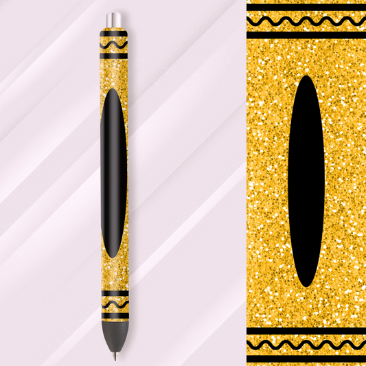 Vinyl Pen Wrap / Bookmark Prints - Glitter Crayola Wrap - P100086