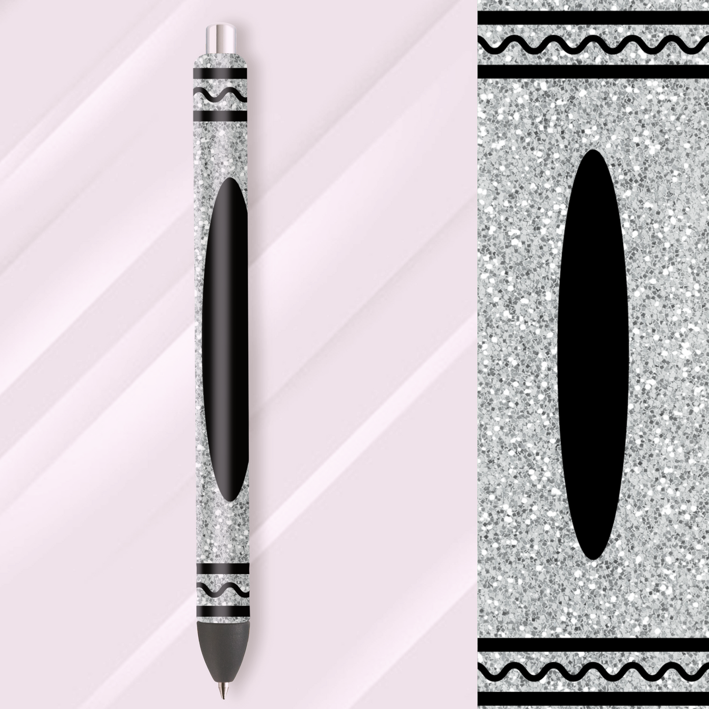 Vinyl Pen Wrap / Bookmark Prints - Glitter Crayola Wrap - P100088