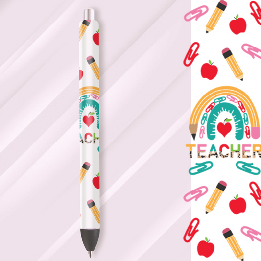 Ready to Use: UV DTF Pen Wrap: Teacher UVDTF100260