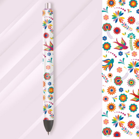 Ready to Use: UV DTF Pen Wrap: Flowers and Birds UVDTF100257