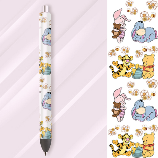 Ready to Use: UV DTF Pen Wrap: Winnie and Friends UVDTF100254