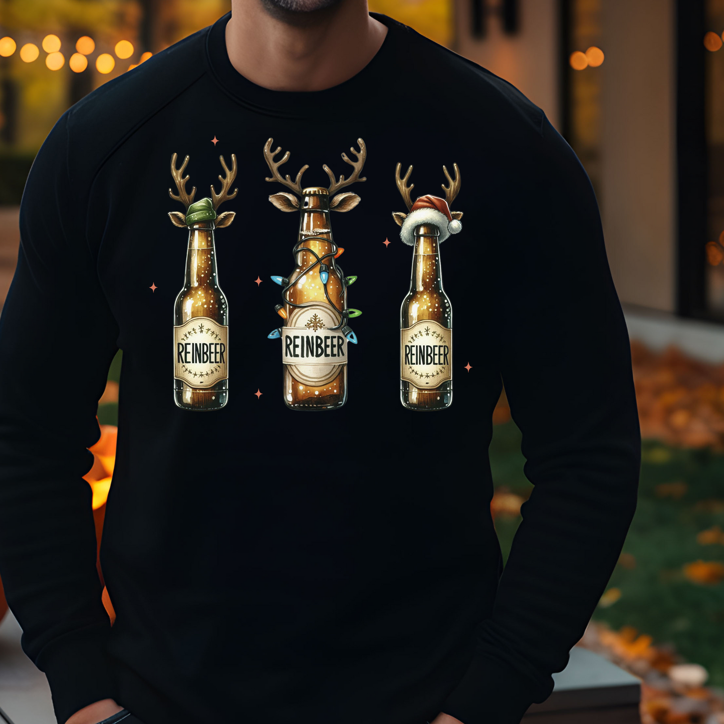 DTF Shirt Transfer - Ready to Press - Beer Reindeer -  DTF100204