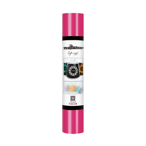 Teckwrap 001 Adhesive Craft Vinyl Gloss - Ultra Pink - Cutey K Blanks
