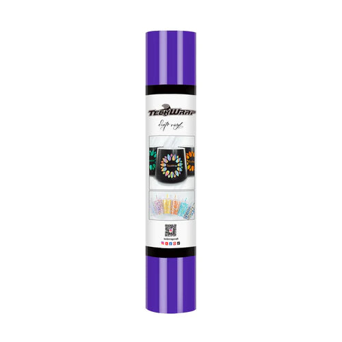 Teckwrap 001 Adhesive Craft Vinyl Gloss - Brilliant Purple - Cutey K Blanks