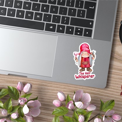 Decals, Stickers, HTV  - The Hair Whisperer Gnome -  DS100199 - Cutey K Blanks