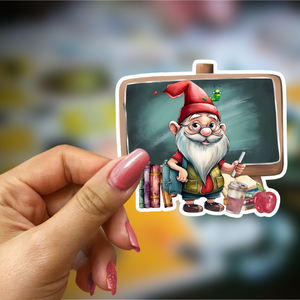Decals, Stickers, HTV  - Teacher Gnome -  DS100200 - Cutey K Blanks