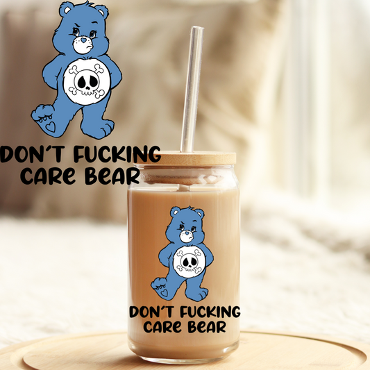 Ready to Use: UV DTF Decal Sticker: Don't Care Bear UVDTF100248