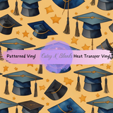 Patterned Printed Vinyl and Heat Transfer (HTV) Sheets - Graduation Hats - PV100096 - Cutey K Blanks