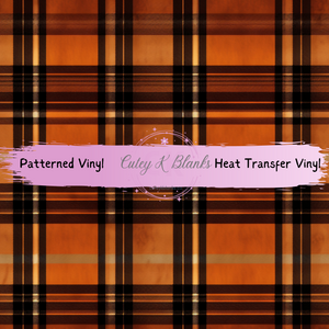 Patterned Printed Vinyl and Heat Transfer (HTV) Sheets - Halloween Plaid -  PV100232