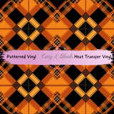 Patterned Printed Vinyl and Heat Transfer (HTV) Sheets - Halloween Plaid -  PV100235