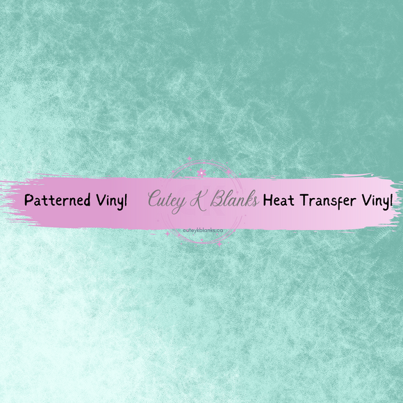 Patterned Printed Vinyl and Heat Transfer (HTV) Sheets - Icy Mint- PV100116