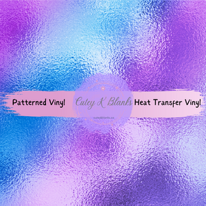 Patterned Printed Vinyl and Heat Transfer (HTV) Sheets - Metallic Purple Blue - PV100080 - Cutey K Blanks