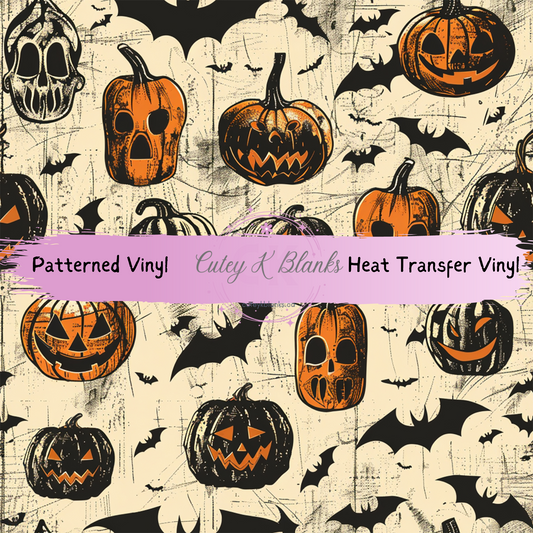 Patterned Printed Vinyl and Heat Transfer (HTV) Sheets - Halloween -  PV100290