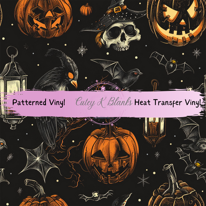 Patterned Printed Vinyl and Heat Transfer (HTV) Sheets - Halloween -  PV100289