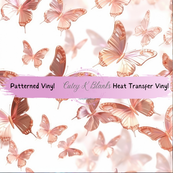Patterned Printed Vinyl and Heat Transfer (HTV) Sheets - Butterfly - PV100133
