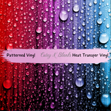 Patterned Printed Vinyl and Heat Transfer (HTV) Sheets - Rain Drops - PV100135
