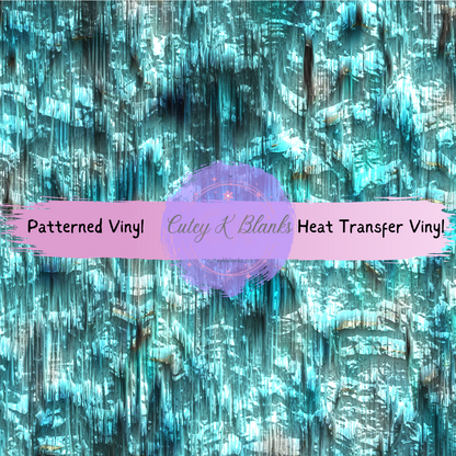 Patterned Printed Vinyl and Heat Transfer (HTV) Sheets - Blue Metallic Pattern - PV100085 - Cutey K Blanks