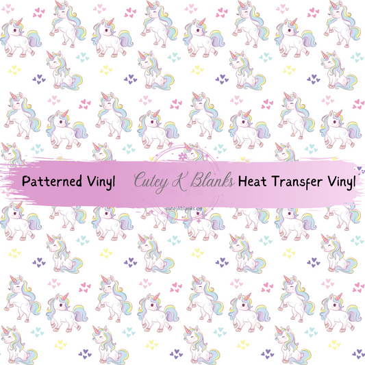 Patterned Printed Vinyl and Heat Transfer (HTV) Sheets - Unicorn -  PV100325