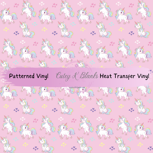 Patterned Printed Vinyl and Heat Transfer (HTV) Sheets - Unicorn -  PV100327