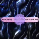 Patterned Printed Vinyl and Heat Transfer (HTV) Sheets - Blue Metallic Pattern - PV100086 - Cutey K Blanks