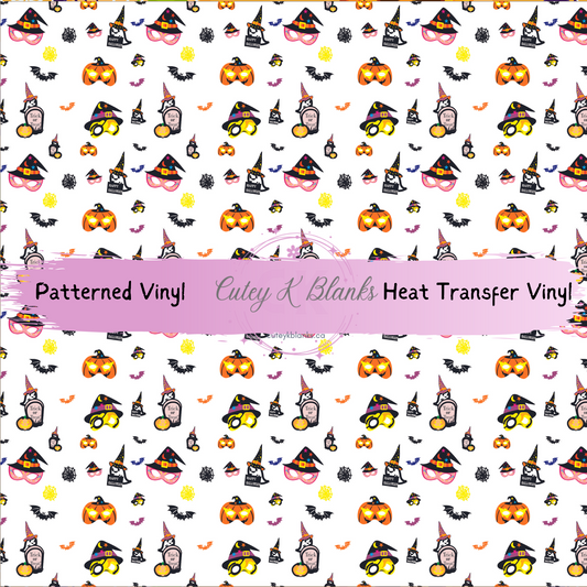 Patterned Printed Vinyl and Heat Transfer (HTV) Sheets - Halloween  - PV100168