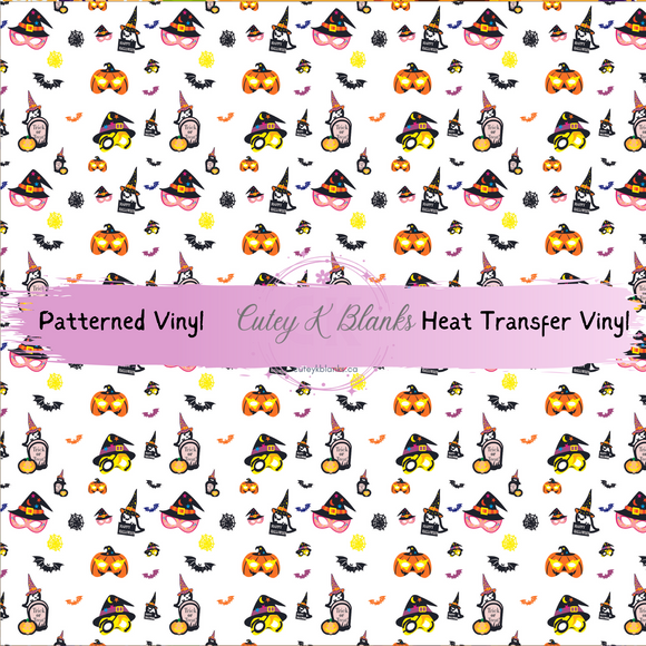 Patterned Printed Vinyl and Heat Transfer (HTV) Sheets - Halloween  - PV100168