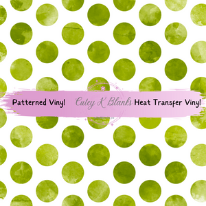 Patterned Printed Vinyl and Heat Transfer (HTV) Sheets - Christmas Polka Dots- PV100170