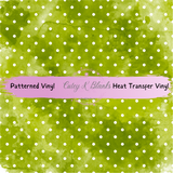 Patterned Printed Vinyl and Heat Transfer (HTV) Sheets - Christmas Polka Dot Green -  PV100173
