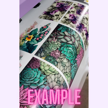 Ready to Use - Tumbler Wraps - Vinyl or Sublimation - Weed Skull - TW100737