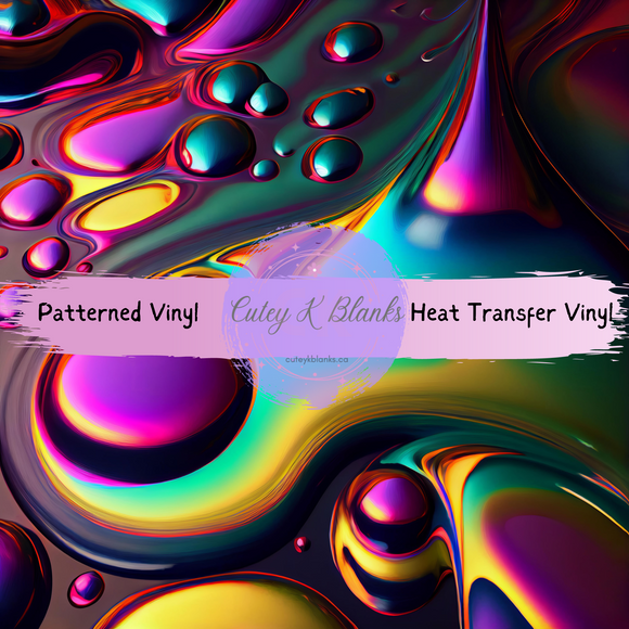 Patterned Printed Vinyl and Heat Transfer (HTV) Sheets - Metallic Pattern - PV100088 - Cutey K Blanks