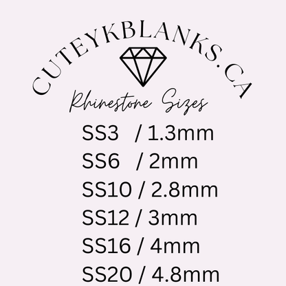 Champagne AB Glass Flatback Rhinestones | Craft rhinestones | Bling 3MM-SS12 | 4MM-SS16 |5MM-SS20 | DIY, Nail Art, Tumbler