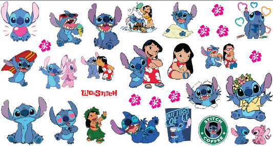 Element Sheets (UV DTF, Wall Decals, Stickers) - Stitch