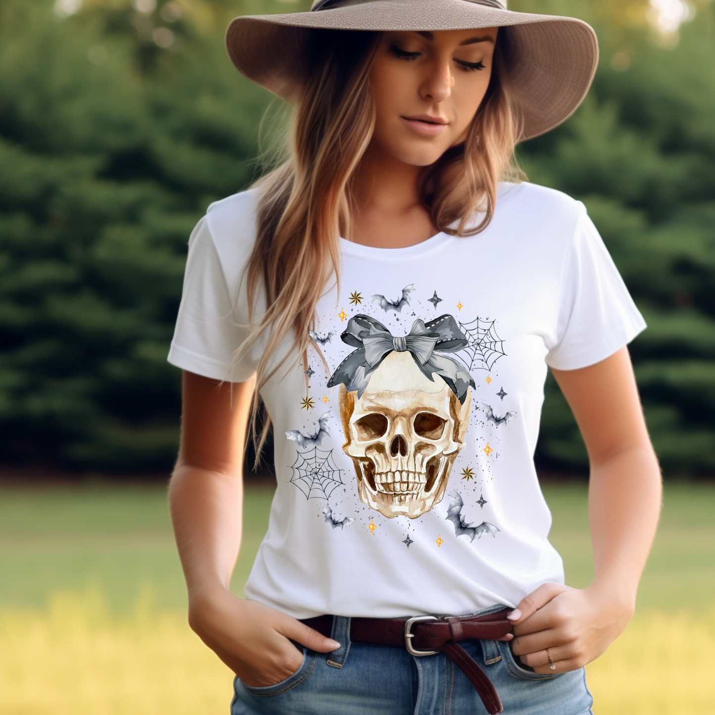 DTF Shirt Transfer - Ready to Press - Halloween Skull -  DTF100179